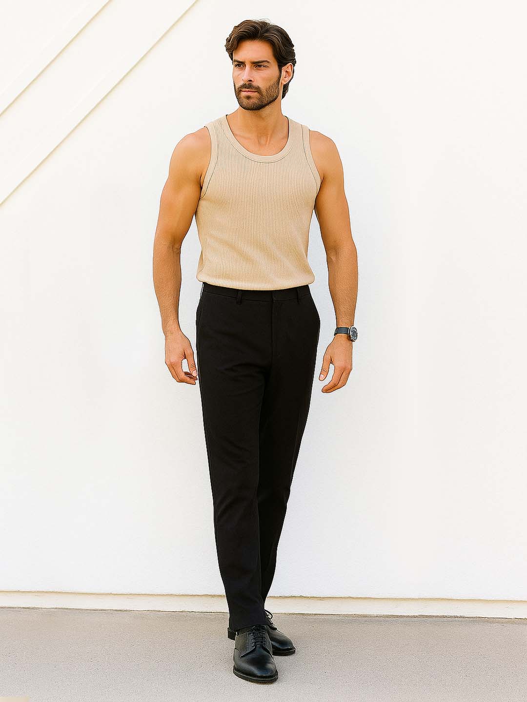 Beige Waffle Vest