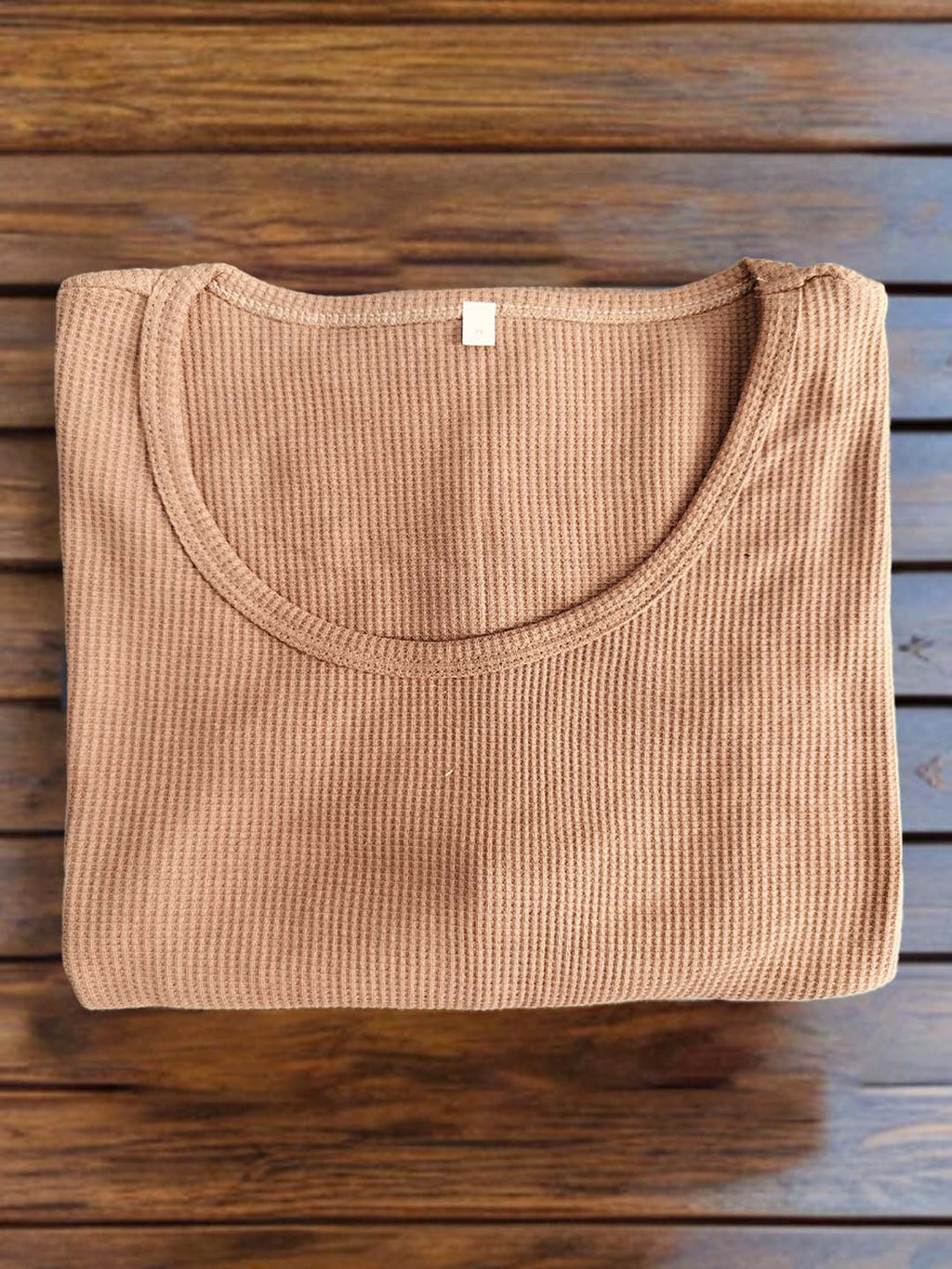 Brown Waffle Vest