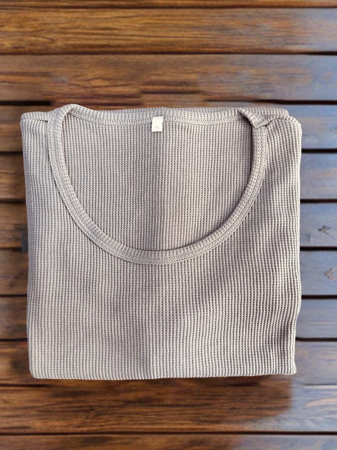 Grey Waffle Vest