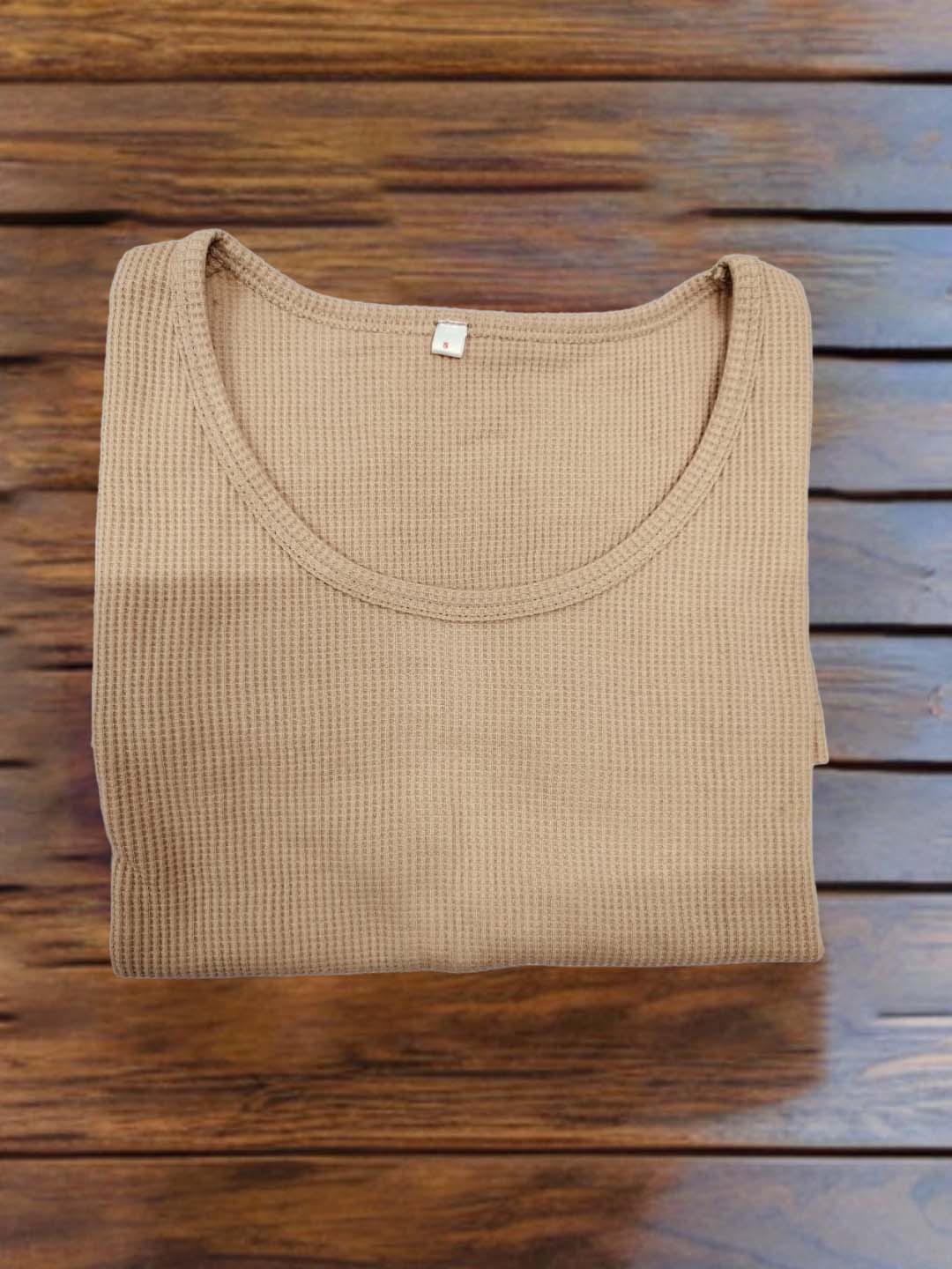 Beige Waffle Vest